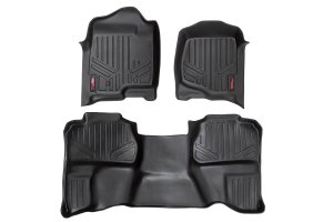 Chevrolet Silverado 1500 Floor Mats - Front + Rear - Rough Country - Floor Armor: Heavy Duty - '07-'13